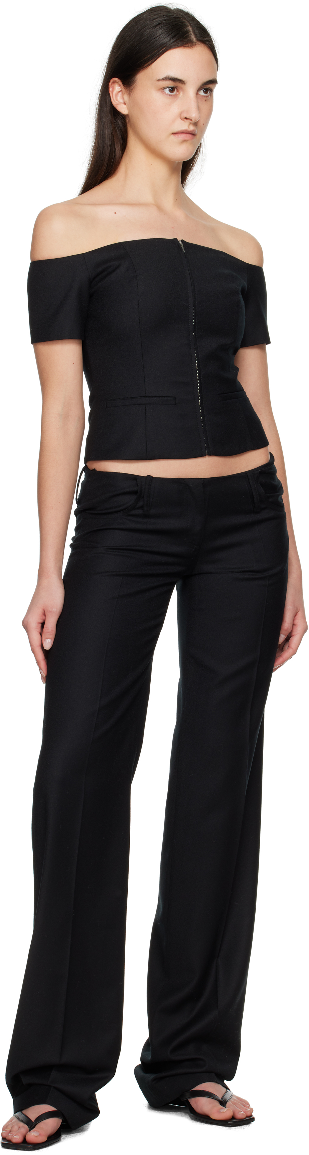 Aya Muse Black Vesta Top
