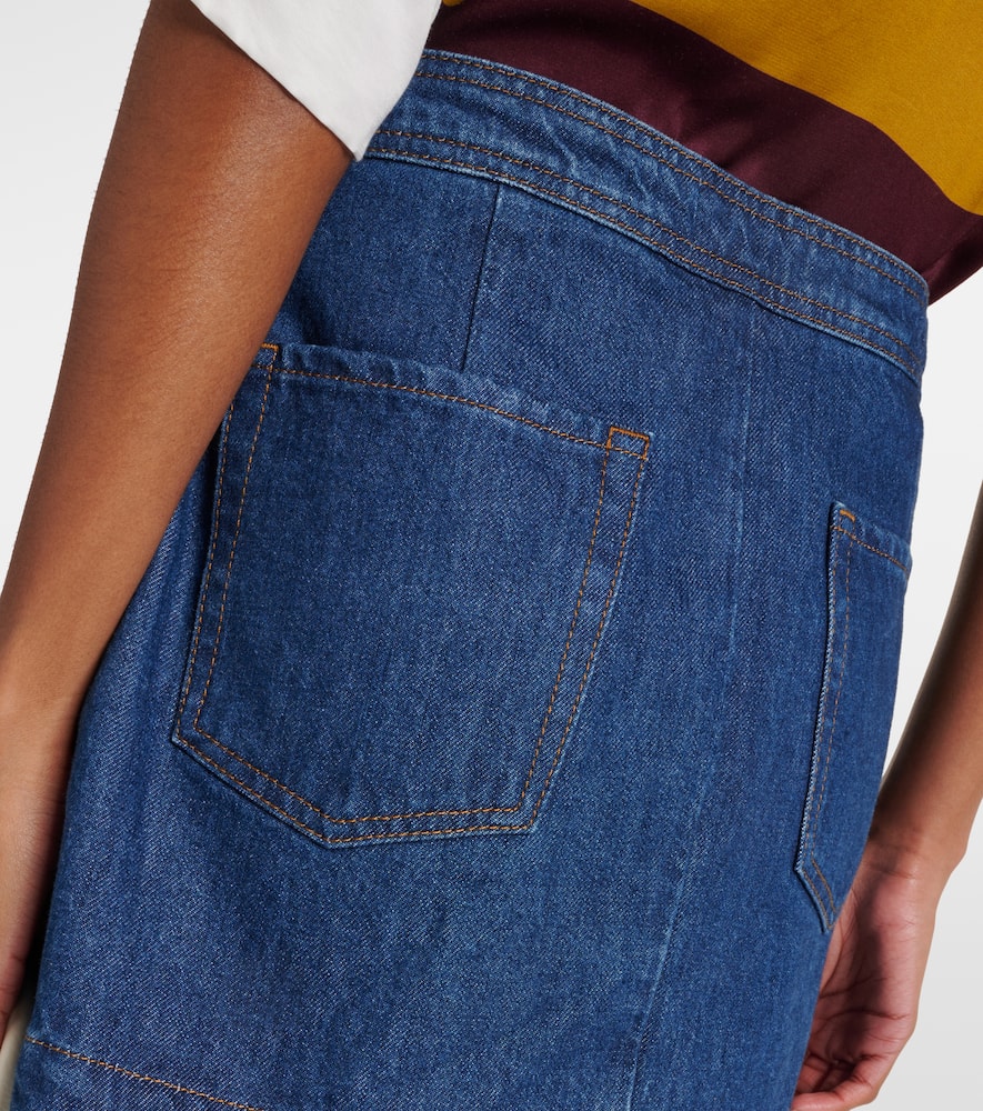 Sailor Snap denim miniskirt