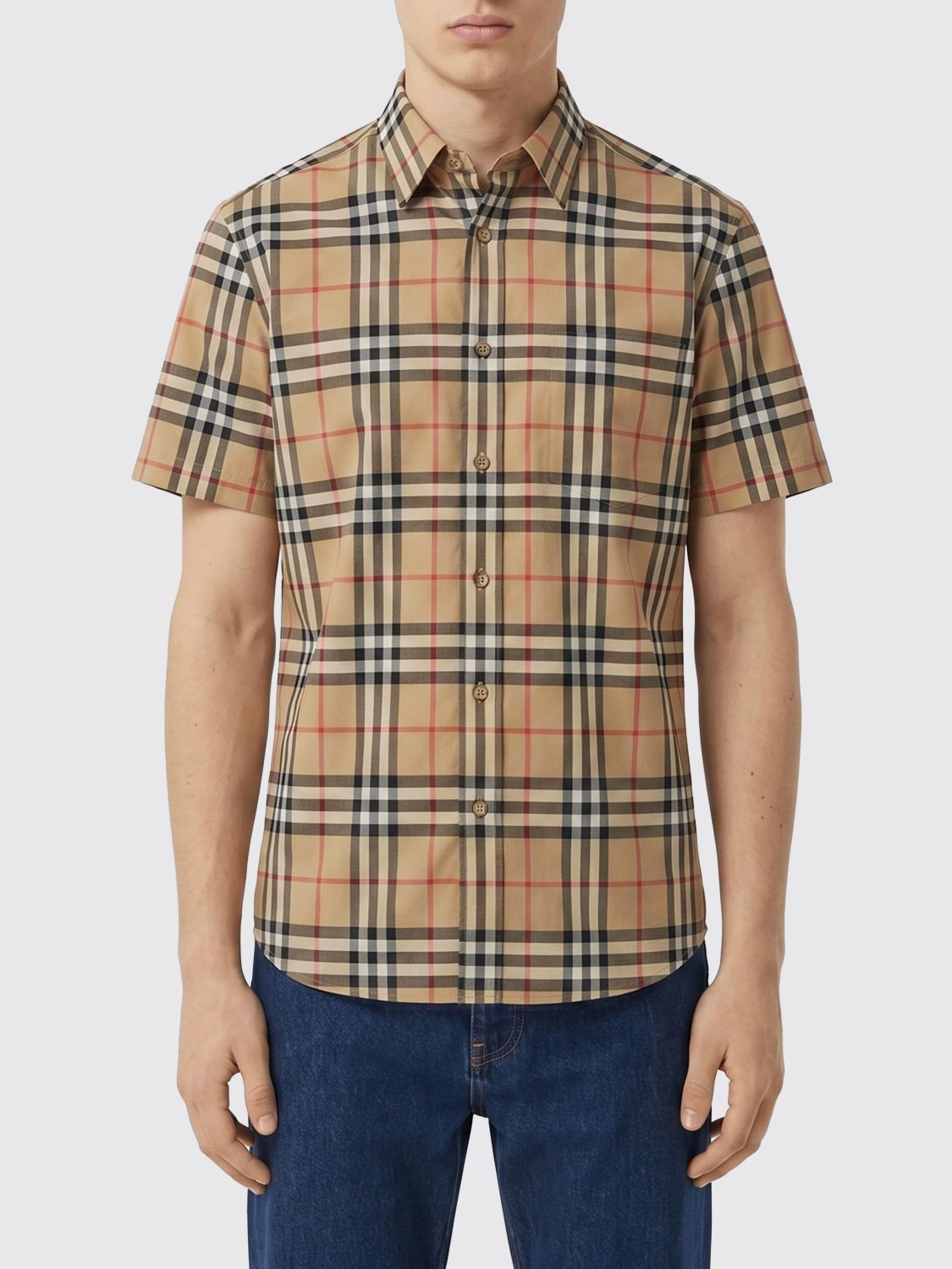 Vintage Check pattern cotton shirt - Neutrals