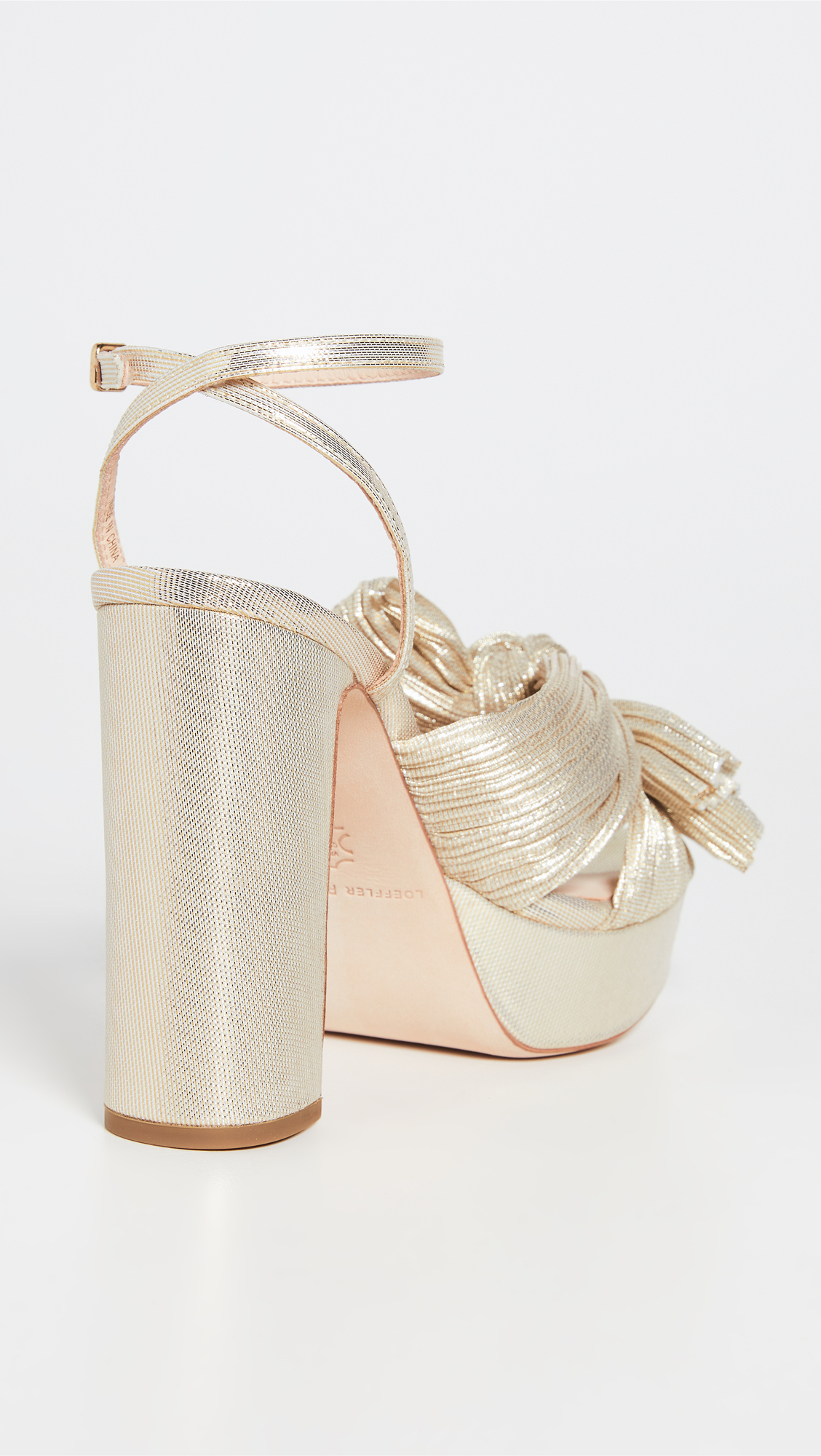 Natalia Platform Pleated Bow Heels