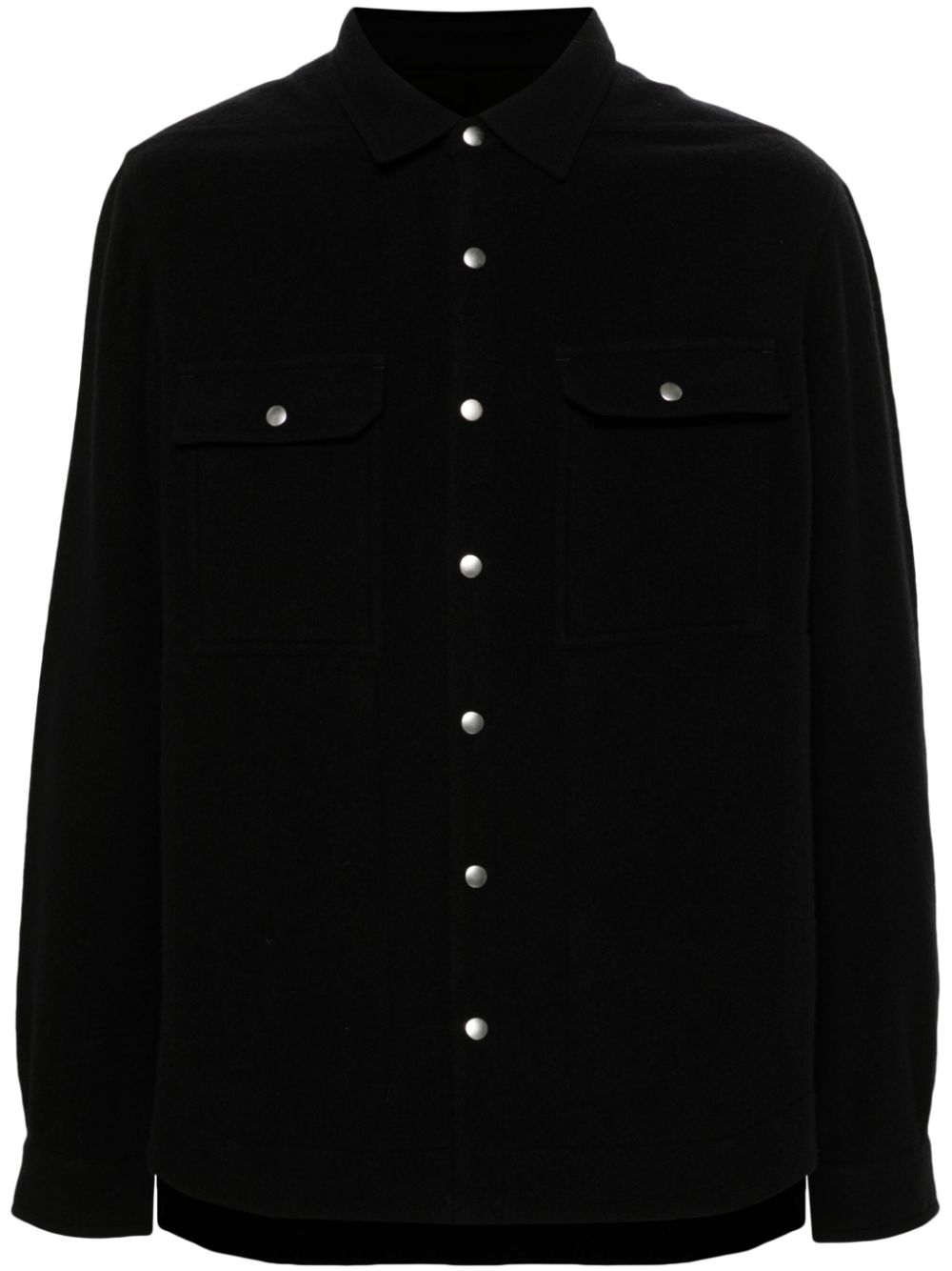 Felted shirt jacket - Black