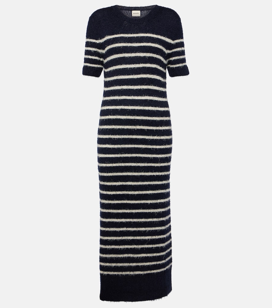 Helen striped silk and cashmere midi dress