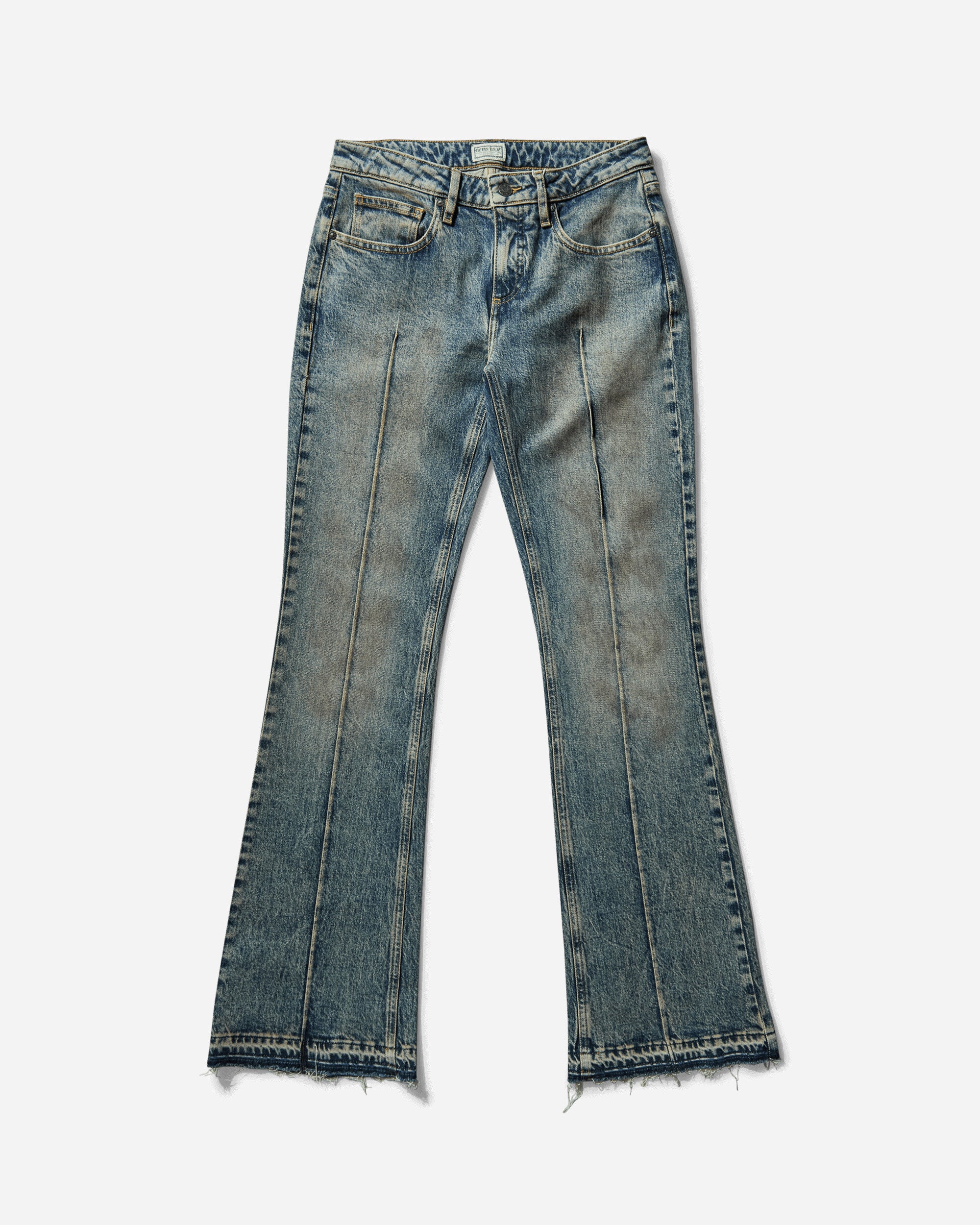 Women s Flare Denim Pants Used Indigo Brown Tint