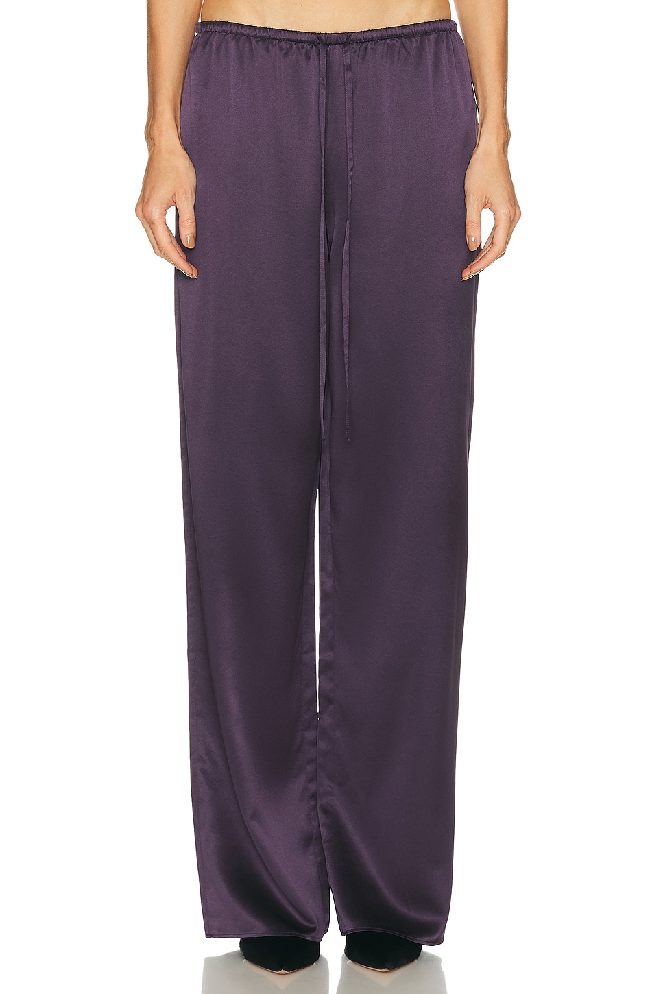SRG Phoenix Silk Pant in Dark Plum. L also in M, S