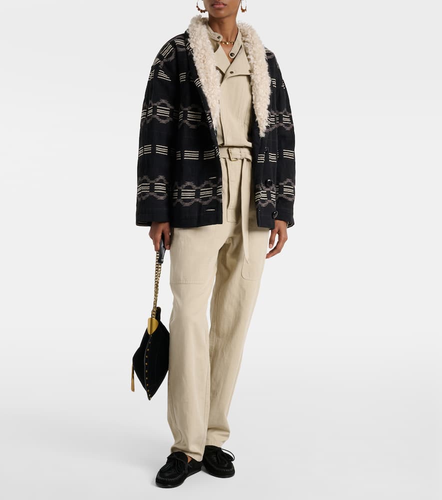 Qayla cotton-blend jacquard jacket