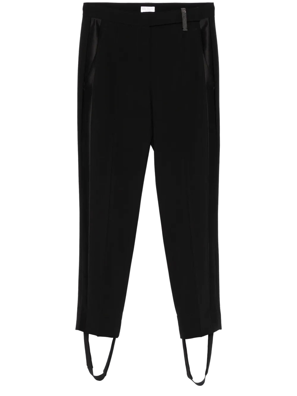 Virgin Wool Tailored Trousers — Black