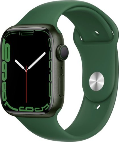 Geek Squad Certified Refurbished Watch Series 7 (GPS) 45mm Green Aluminum Case with Clover Sport Band - Green