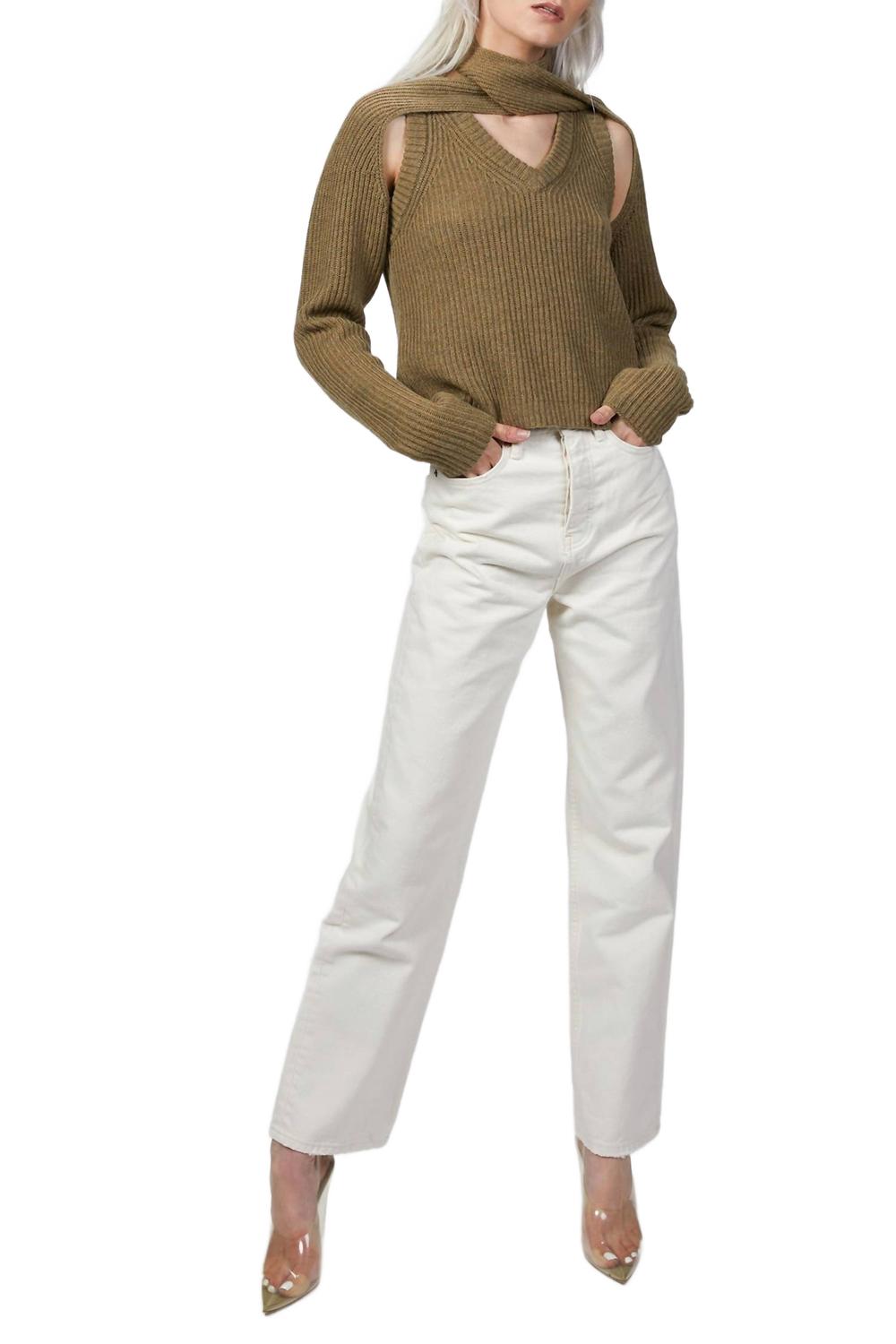 Loop Chunky Sweater In Olive