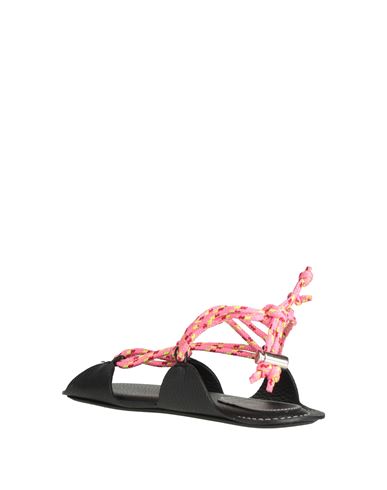 Woman Sandals Black Size 11 Leather