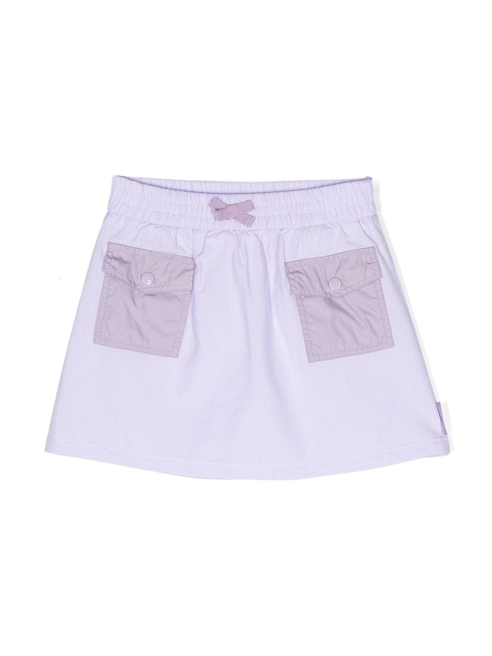 Elasticated-waist cotton skirt - Purple