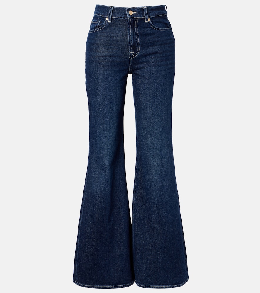 High-waisted flared jeans