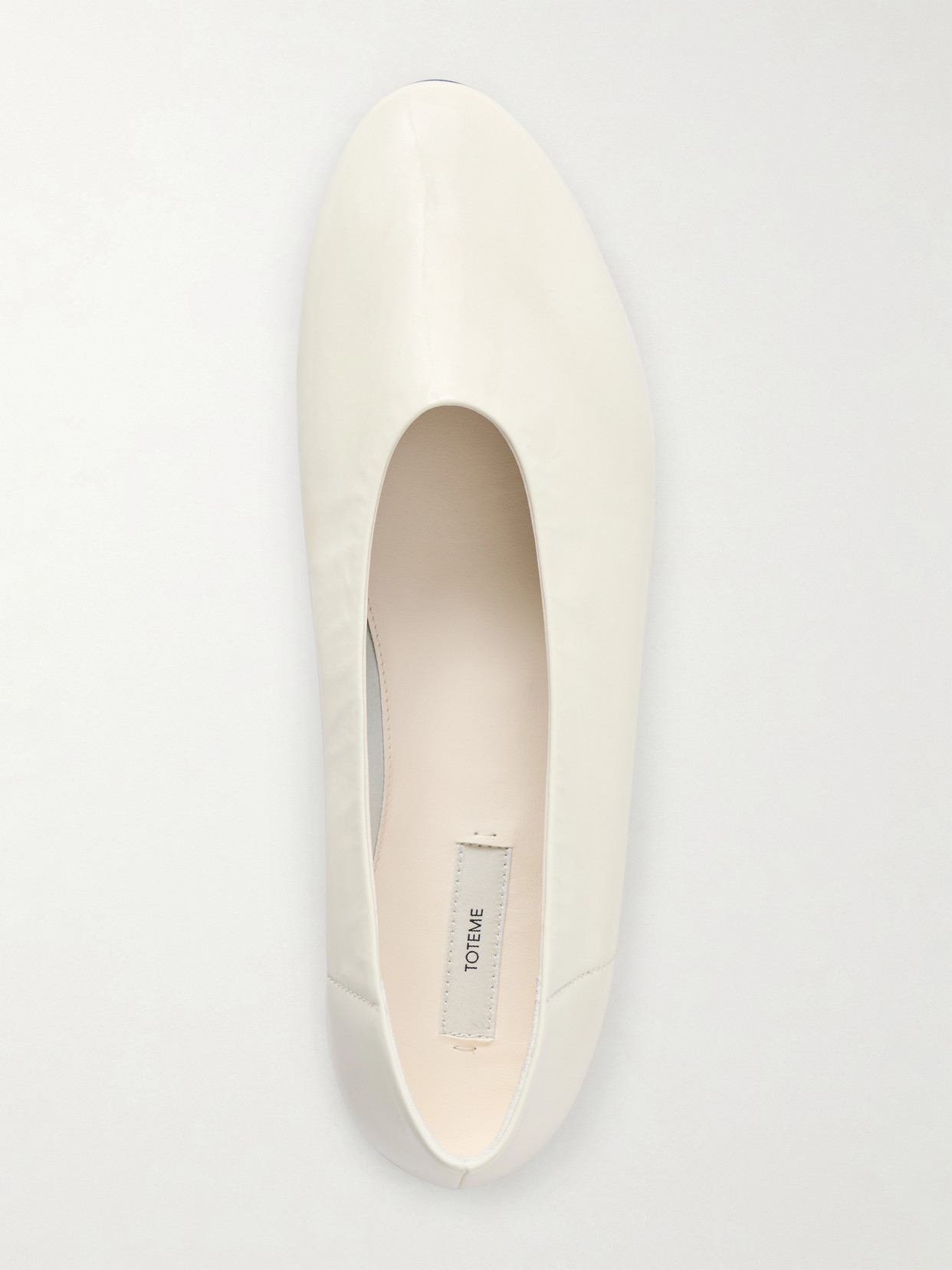 Slip Leather Ballet Flats - Off-white
