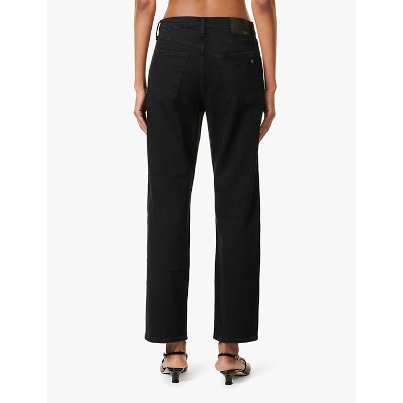 Womens Sirinjewel Harlow Rhinestone-embellishment Straight-leg Mid-rise Stretch-denim Jeans