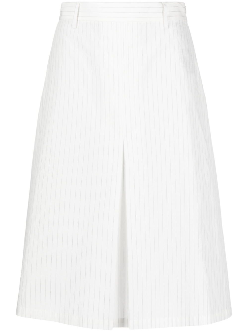 Pinstriped midi skirt - Black