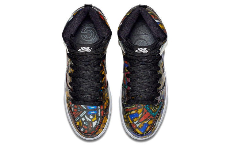 X Concepts SB Dunk High 'Stained Glass Black'