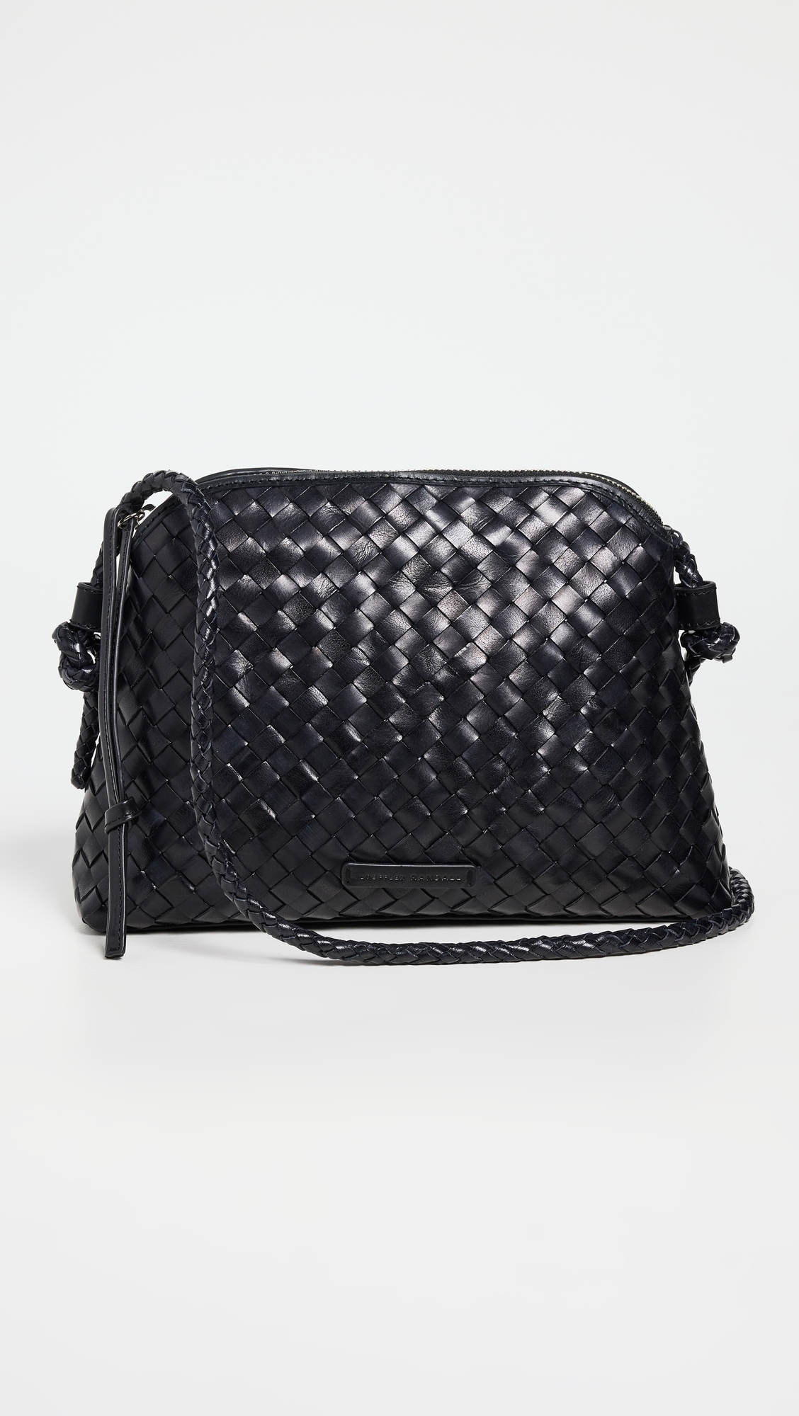 Mallory Woven Crossbody Bag Black One Size