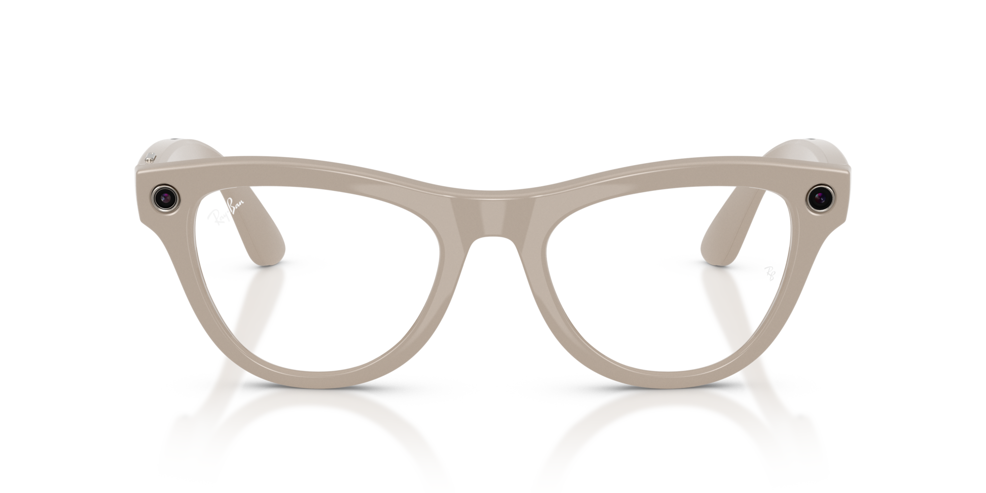 Ray - Ban Unisex Ray - Ban Meta RW4014 Skyler 6700MF - GEN 2 Sunglasses Injected Grey Transparent Geometric Transitions Photochromatic