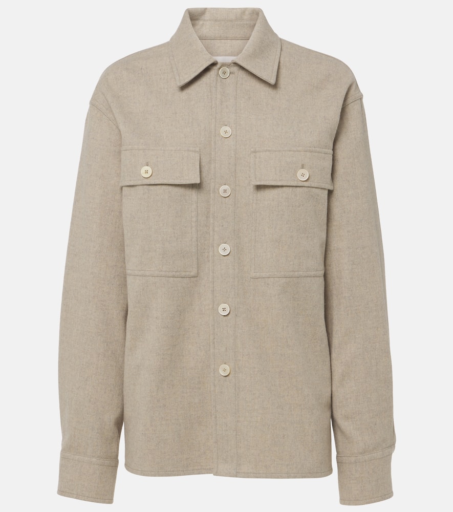Virgin wool overshirt