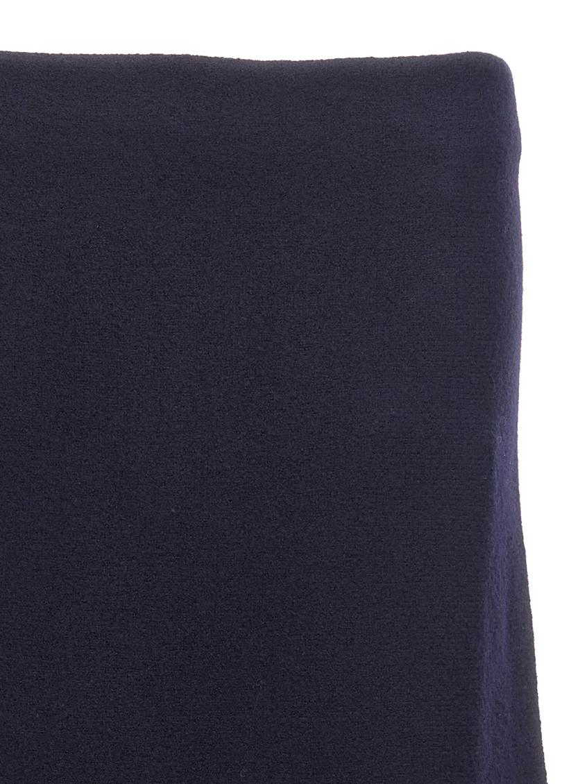 -Long Wool Skirt Gonne Blu-Donna