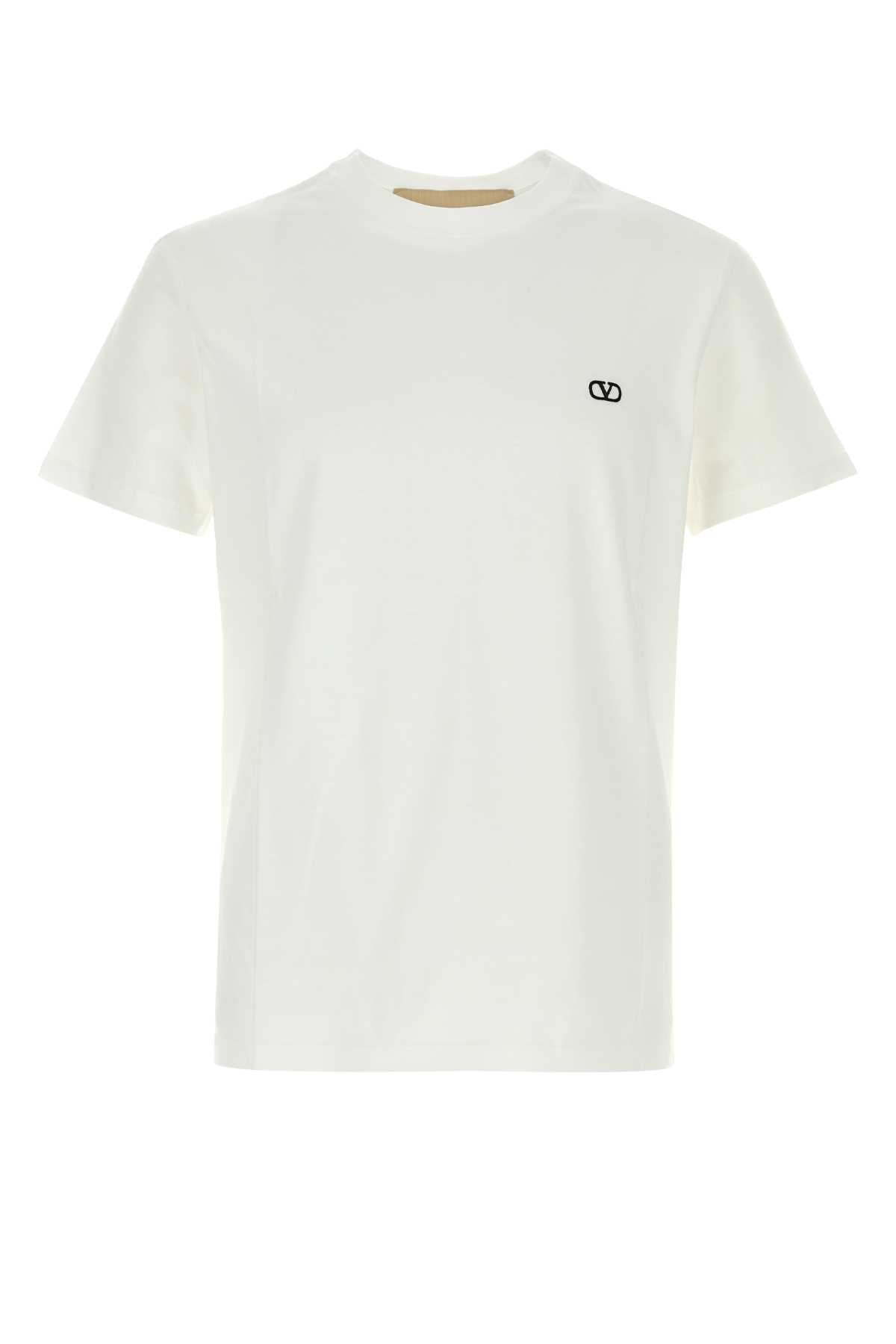 Logo-Embroidered Cotton T-Shirt — White