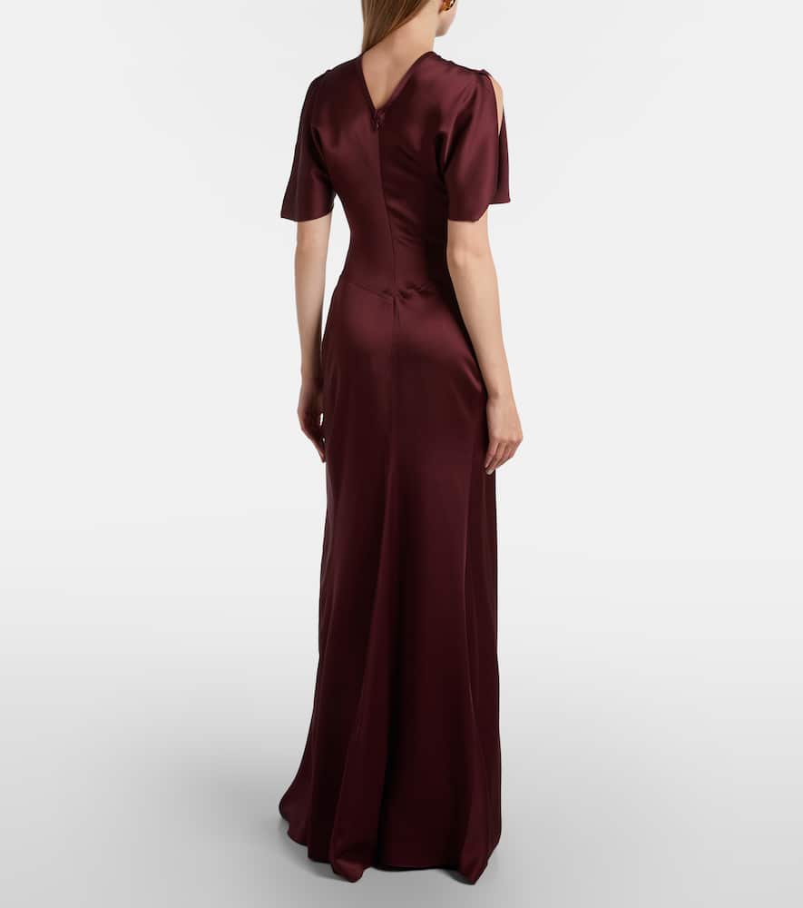 Gathered jersey maxi dress