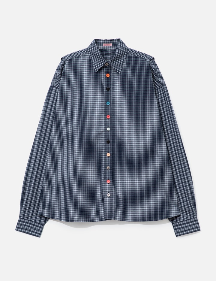 Blue Detachable Shirt With Special Buttons