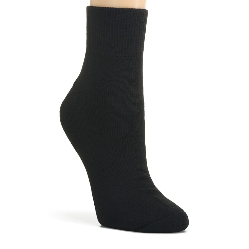 Men's 6 Pack Large Performance Ankle Socks (Black)