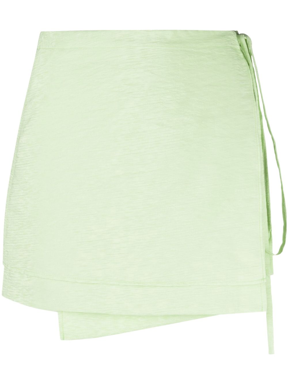 Wrap-detail miniskirt - Green