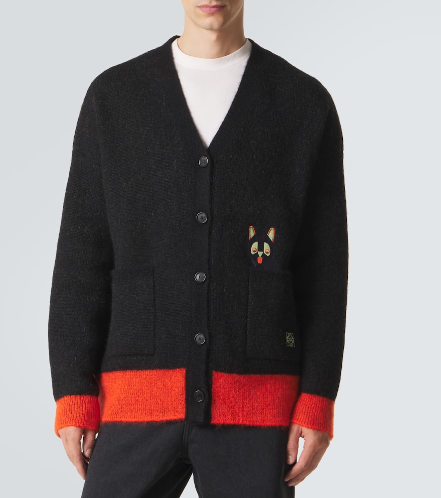 X Louis Wain mohair-blend cardigan