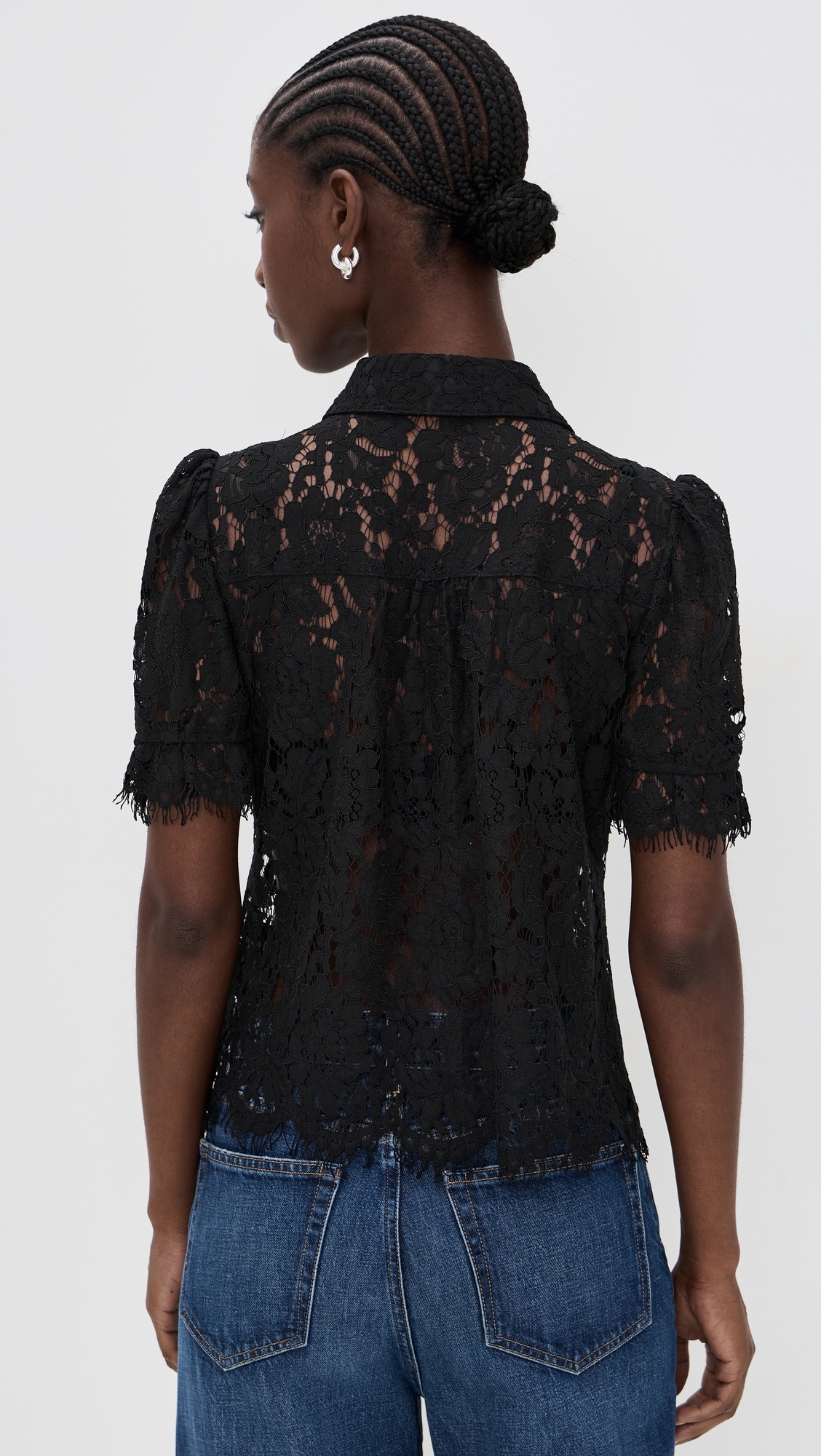 Mina Lace Shirt Black