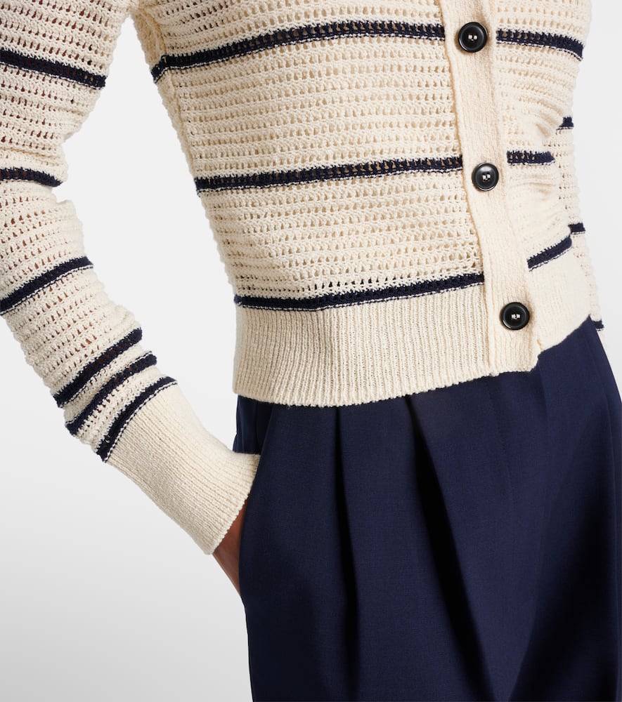 Frame The Shrunken cotton-blend cardigan