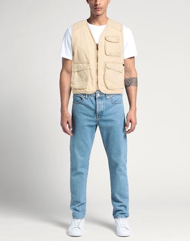 Man Vest Beige Size L Cotton