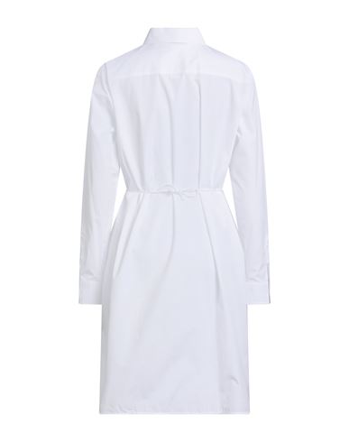 Woman Midi dress White Size 14 Cotton