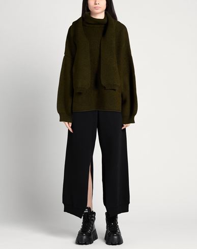 Woman Sweater Military green Size M Wool