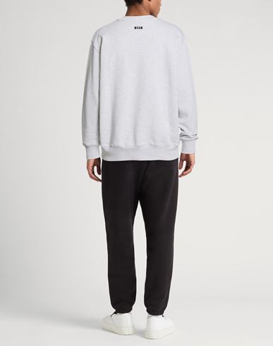 Man Sweatshirt Light grey Size L Cotton