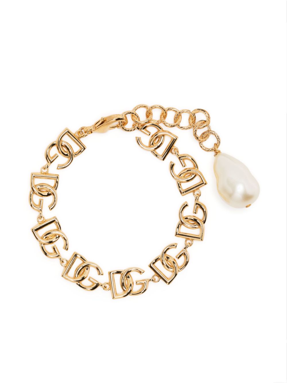 Logo-plaque polished-finish bracelet - Silver