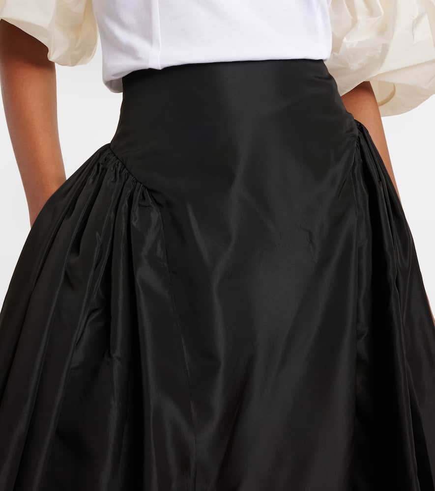 Taffeta midi skirt