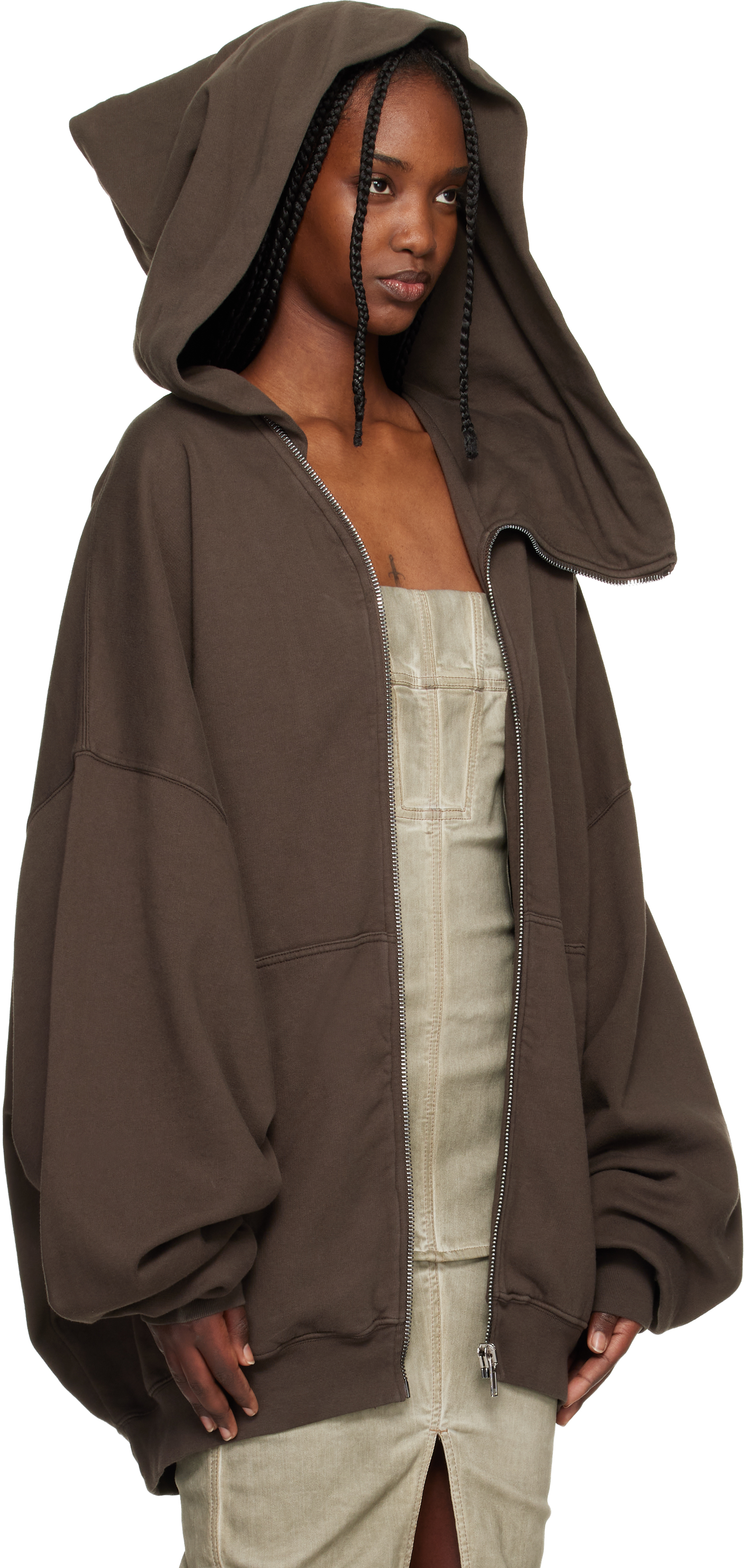 Gray Temple Mountain Hun Hoodie