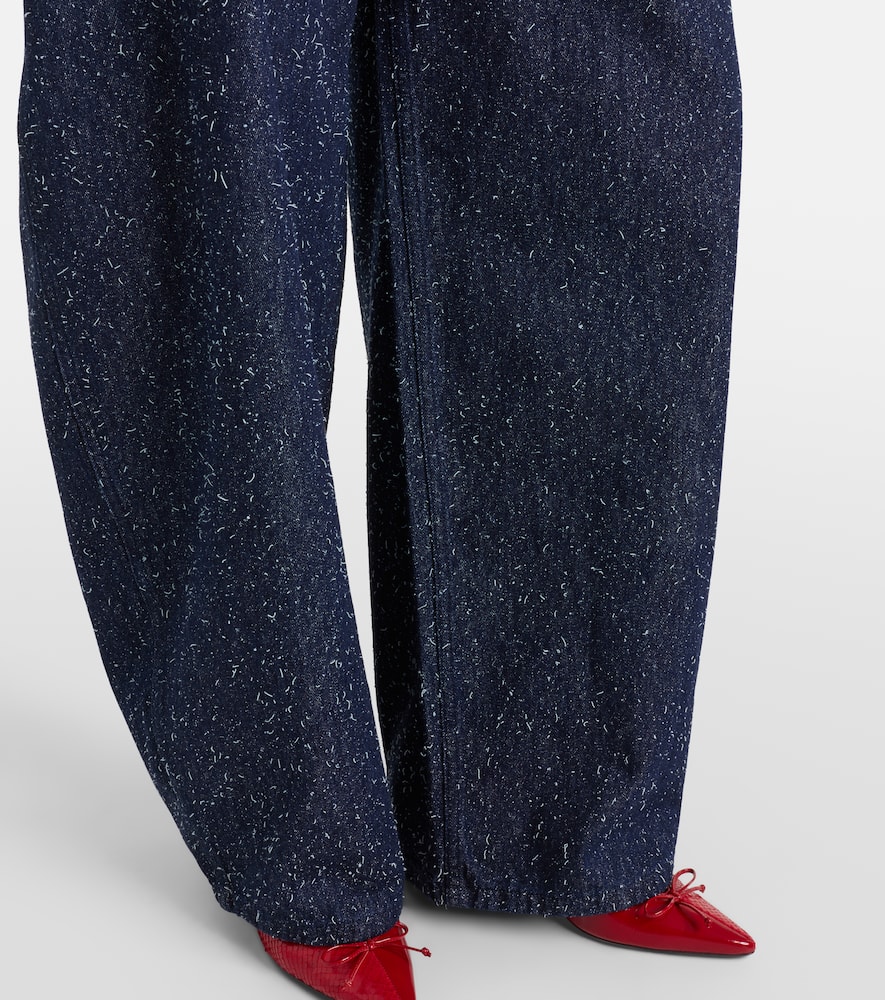 Logo barrel-leg jeans