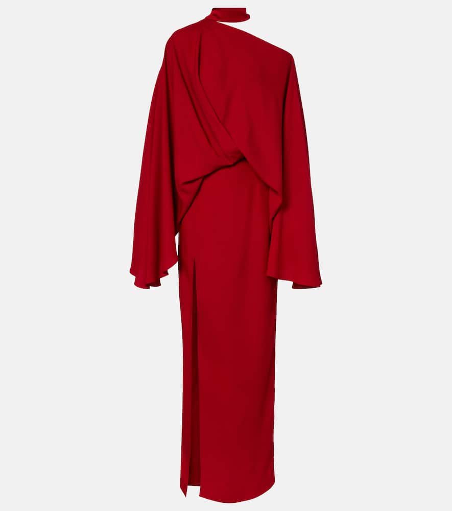 Brooks scarf-detail crêpe maxi dress