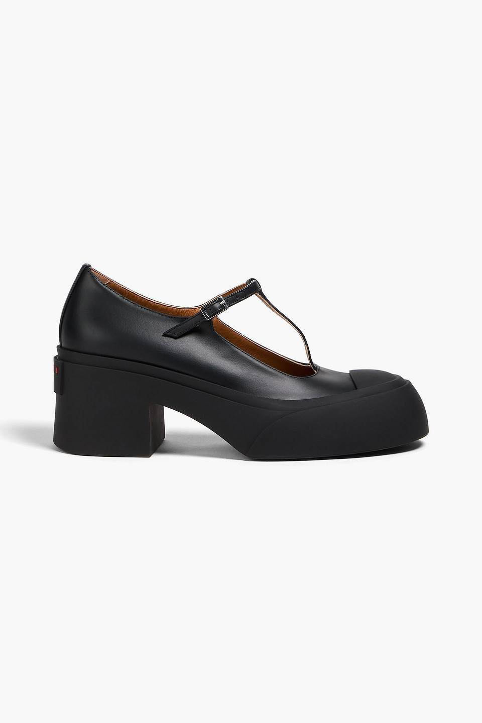 Leather platform Mary Jane pumps