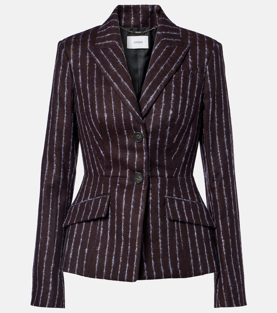 Pinstripe wool and mohair blazer