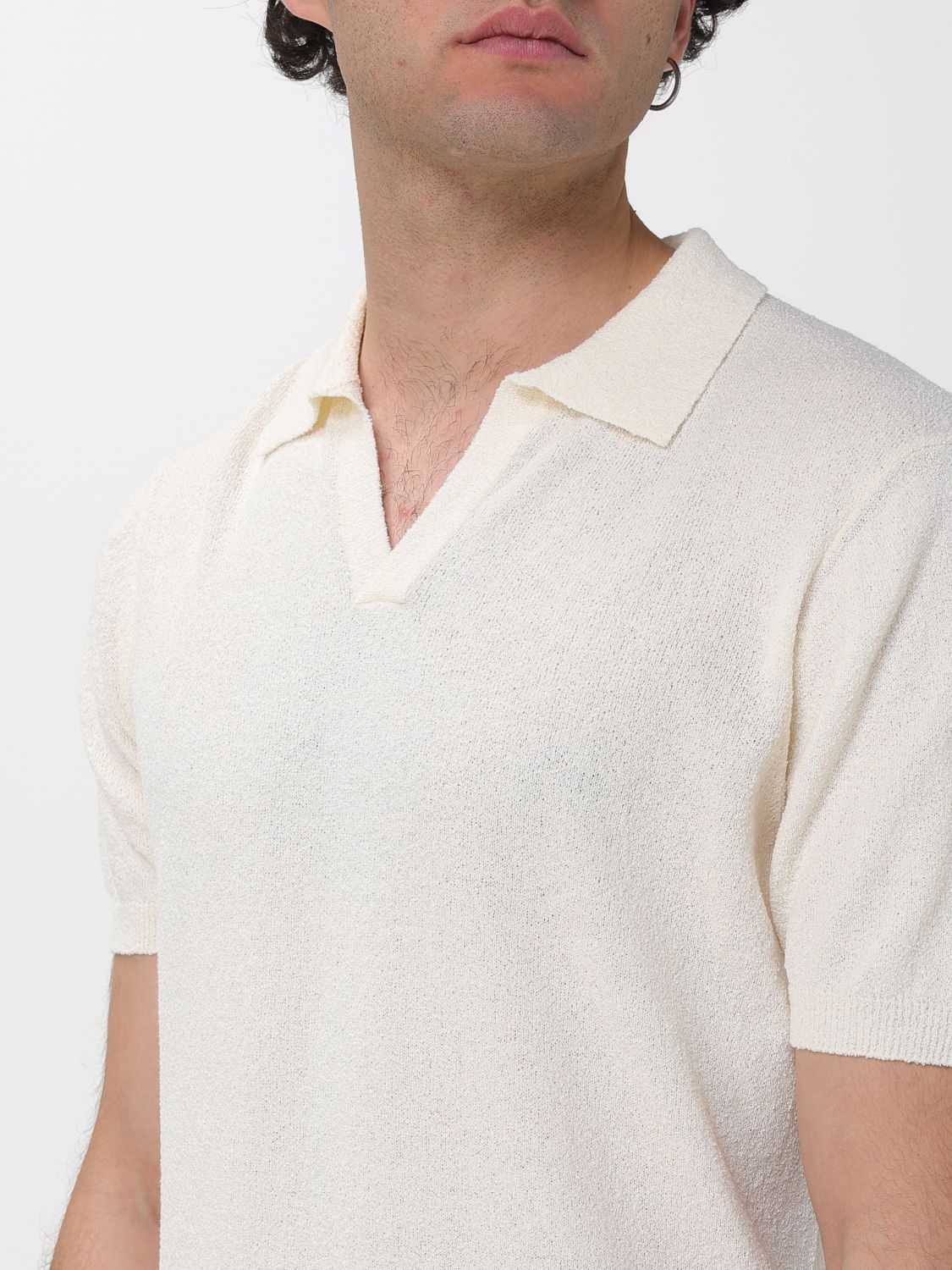 Polo Shirt Men color Beige