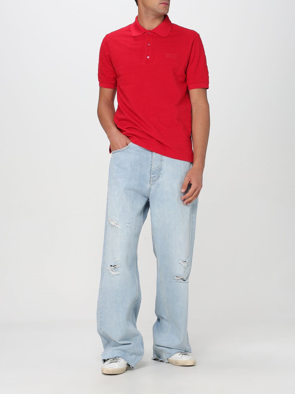 Polo Shirt GOLDEN GOOSE Men color Red
