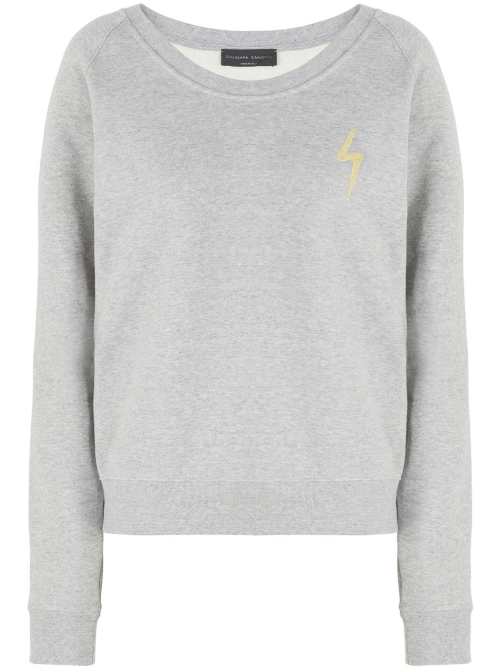Logo-embroidered cotton sweatshirt - Grey
