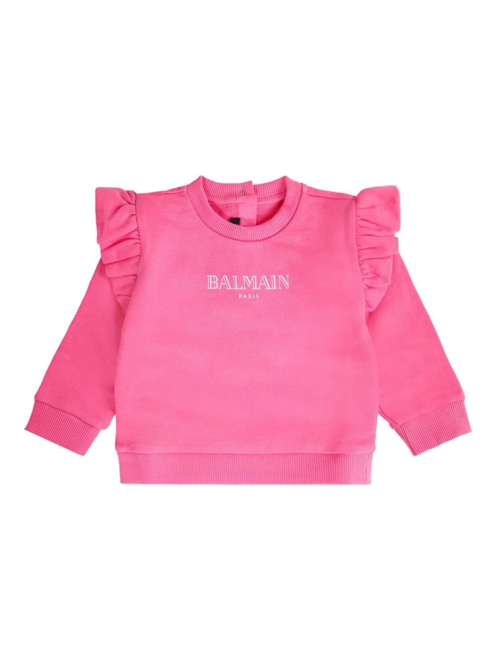 Ruffled-sleeve sweatshirt - Pink