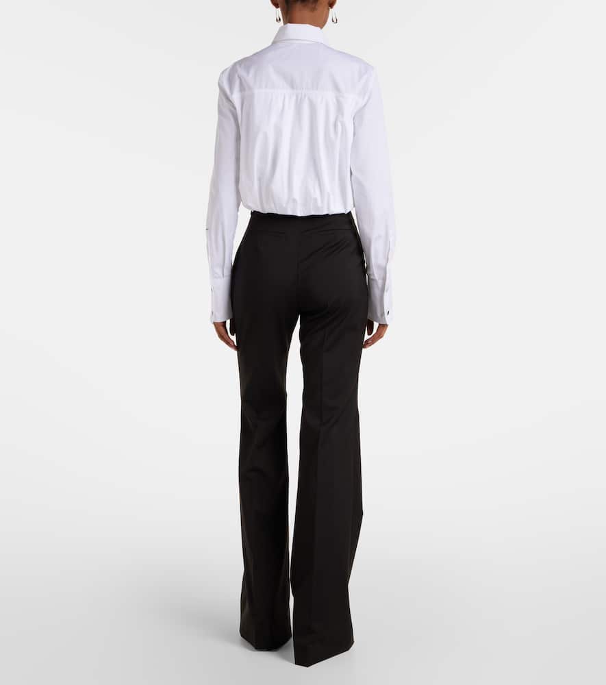Zemira cropped cotton poplin shirt