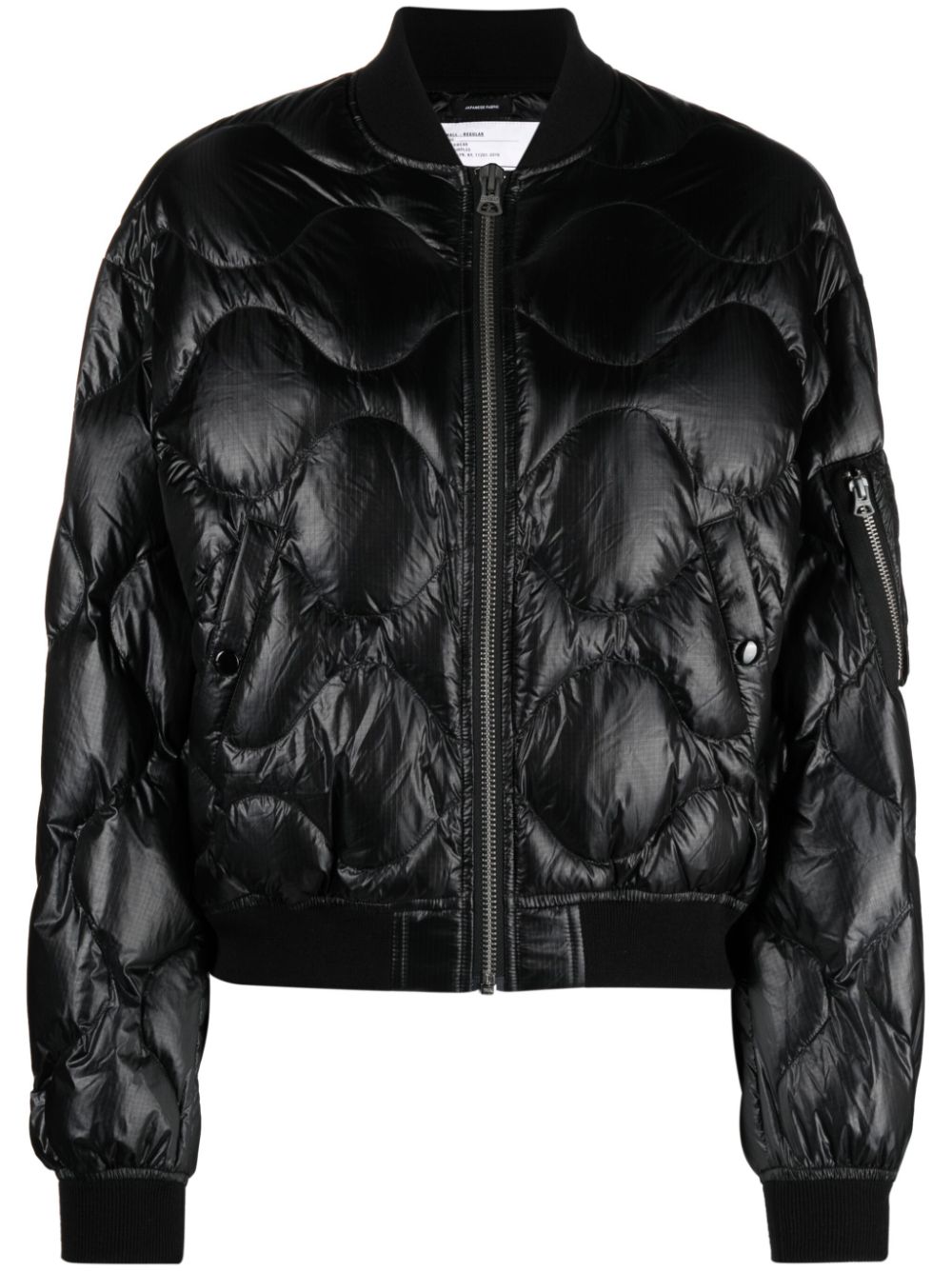 Band-collar padded jacket - Black