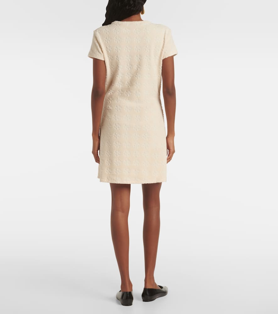 Tory Burch Logo cotton-blend terry jacquard minidress