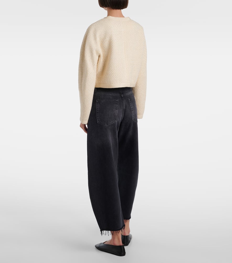 Trim cropped jacket